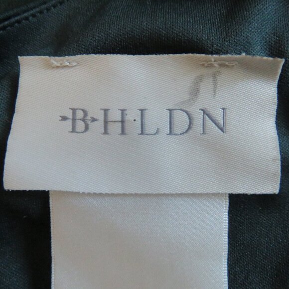 BHLDN Dylan One-Shoulder Satin Charmeuse Side-Slit Bridesmaid Gown Dark Emerald - Picture 15 of 16